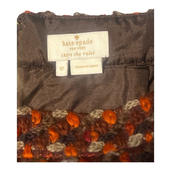 Kate Spade Judy Tweed Wool Pencil Skirt Academia Old Money Size 12 SE1 - Picture 5 of 6